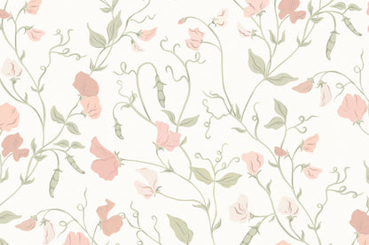 Sweet Pea Pink mural by Hovia