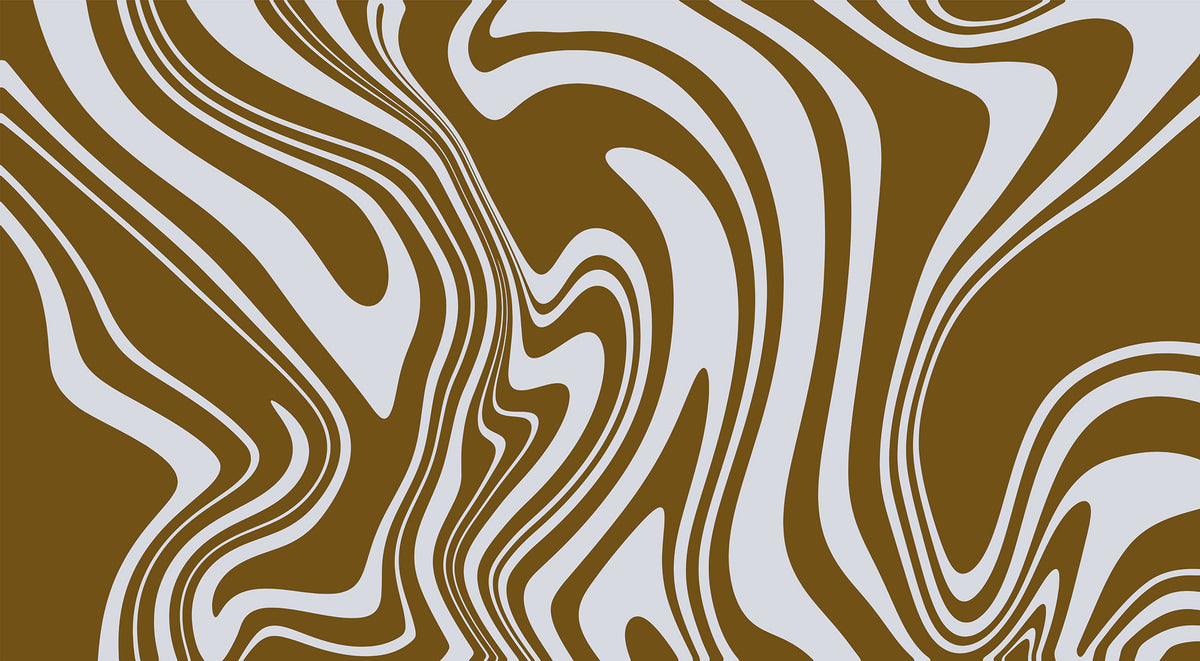 Swirly Brown mural by Rebel Walls
