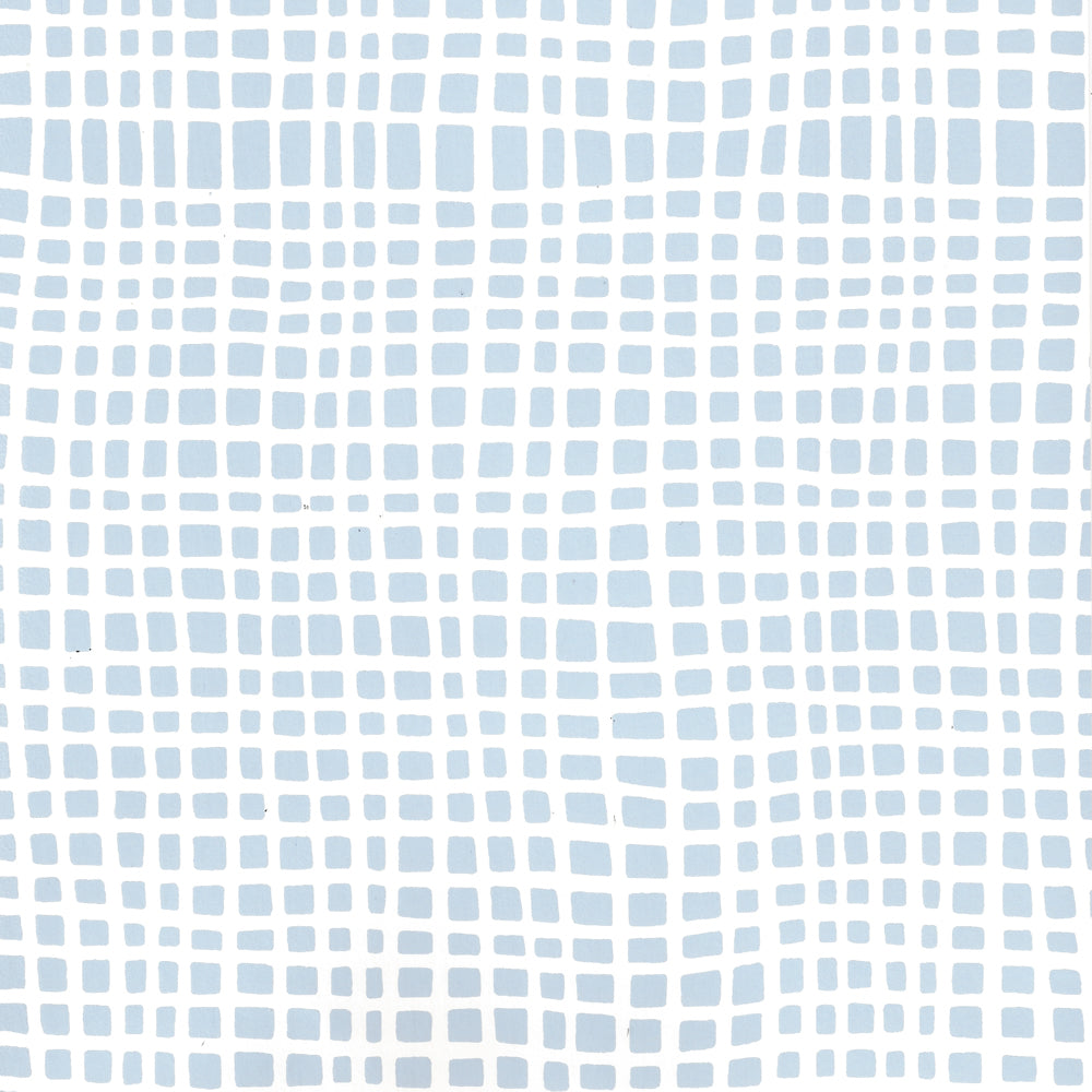 Criss Cross Swiss Blue on Almost White wallpaper by Alan Campbell