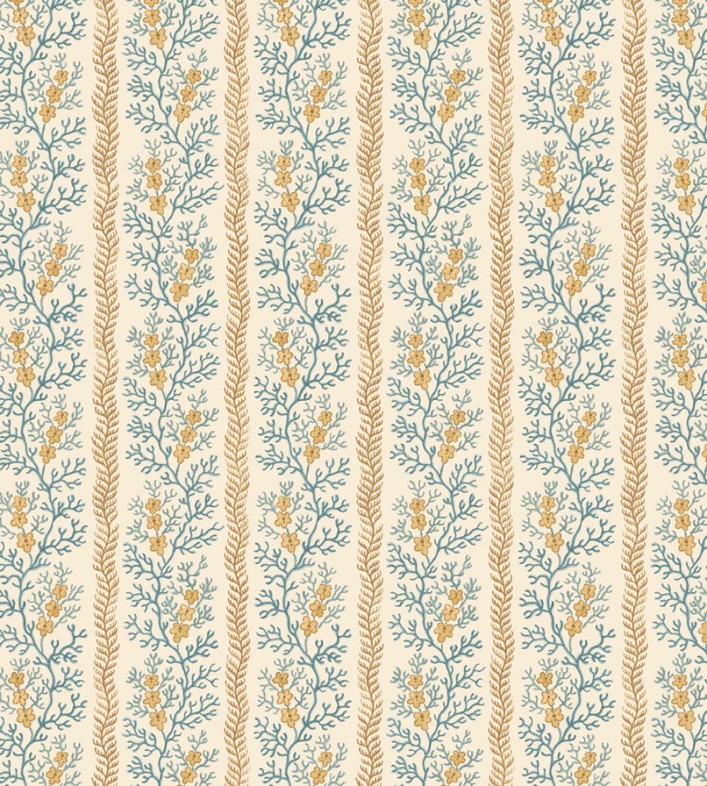 Symington Wallpaper by GP & J Baker Ochre/Blue