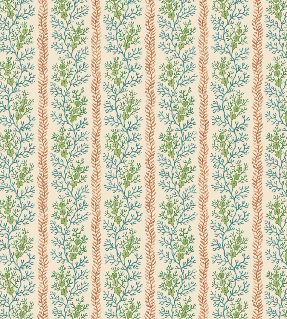 Symington Wallpaper by GP & J Baker Teal/Red