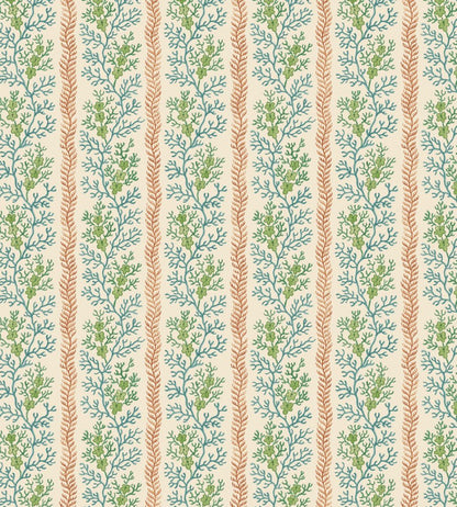 Symington Wallpaper by GP & J Baker Teal/Red