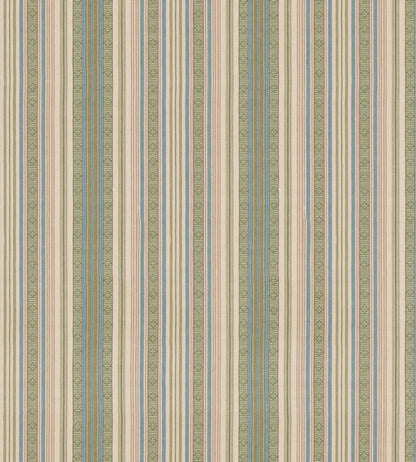 Symington Stripe Fabric by GP & J Baker Green/Blue