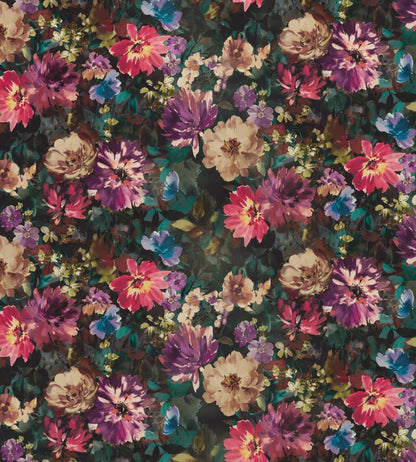 Tahiti Fabric by Clarke & Clarke Amethyst/Emerald