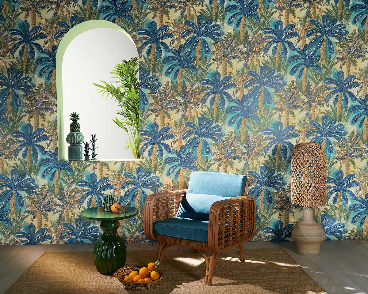 Tahiti Wallpaper by Pierre Frey shown in a room setting (view 2)