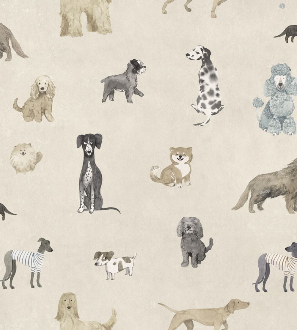 Taiga and Friends Mural by Sandberg Beige