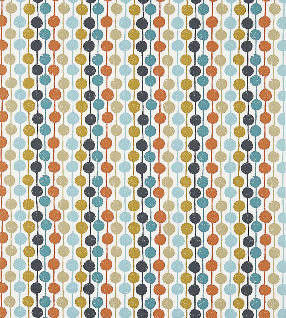 Taimi Fabric by Scion Sulphur / Tangerine / Kingfisher