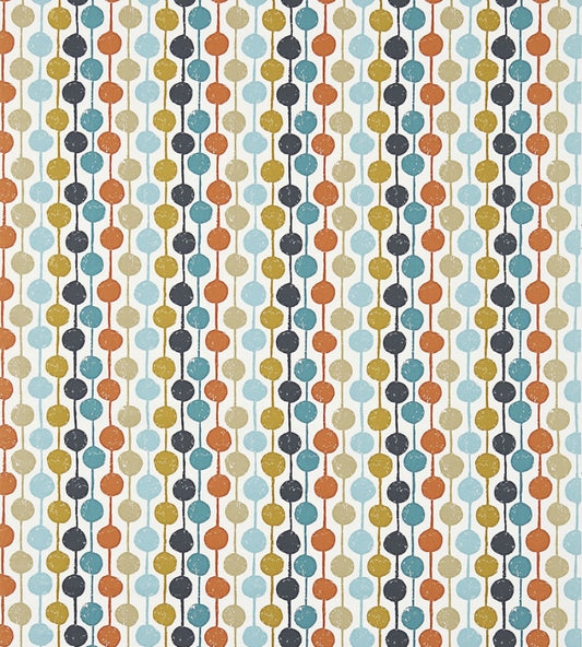 Taimi Fabric by Scion Sulphur / Tangerine / Kingfisher
