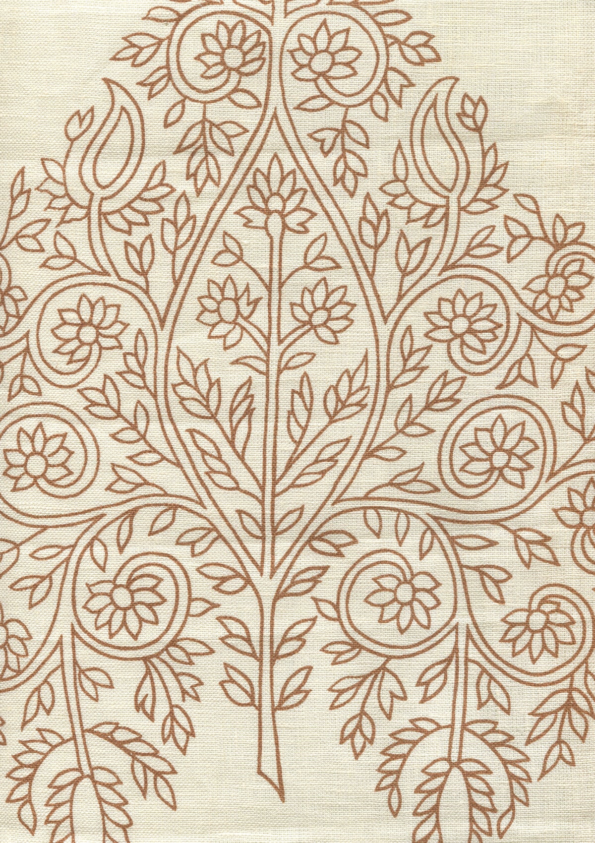 Taj New Tobacco on Off White wallpaper by Home Couture
