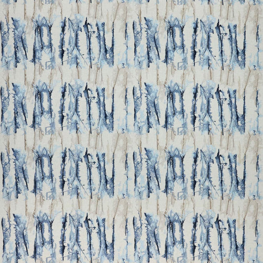 Takara Embroidery Indigo/Denim fabric by Harlequin