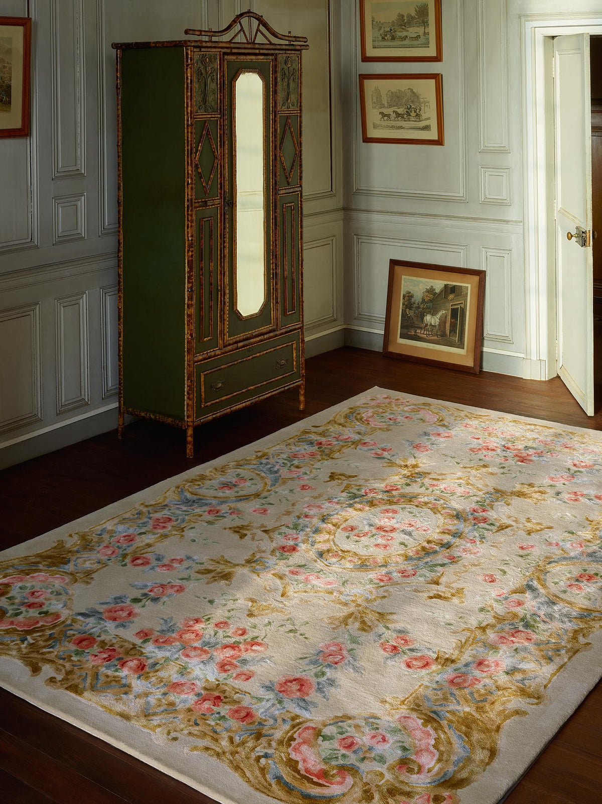 Talcy Aquarelle Rug by Braquenié shown in a room setting (view 1)