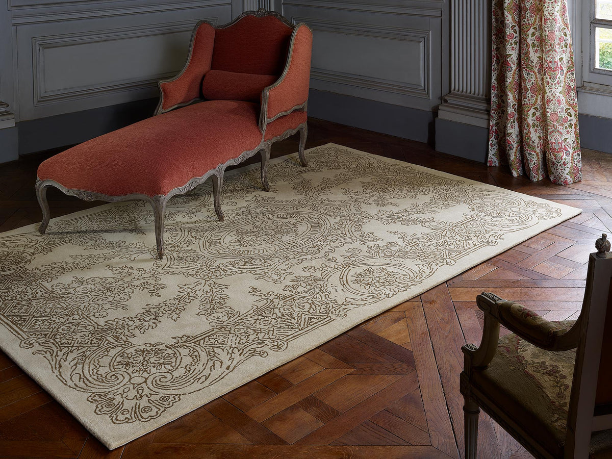 Talcy Crayonne Rug by Braquenié shown in a room setting (view 2)