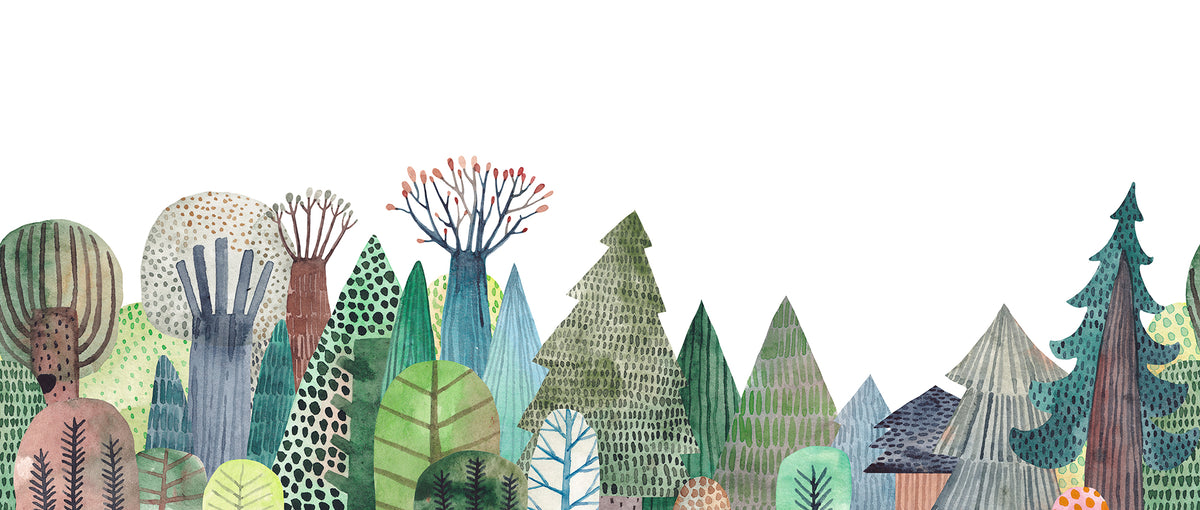 Tales of Woodland Green mural by Rebel Walls
