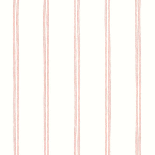 Tandem Stripe Fabric by Thibaut in Blush (FWW81747)