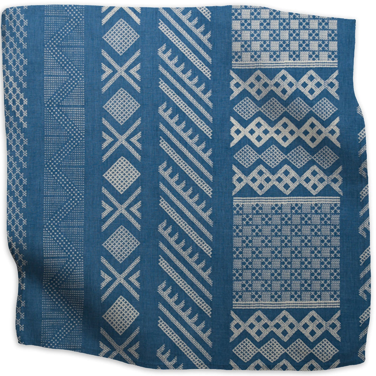 Tangier Natural Fabric by Kathryn M. Ireland in Brilliant Blue Natural
