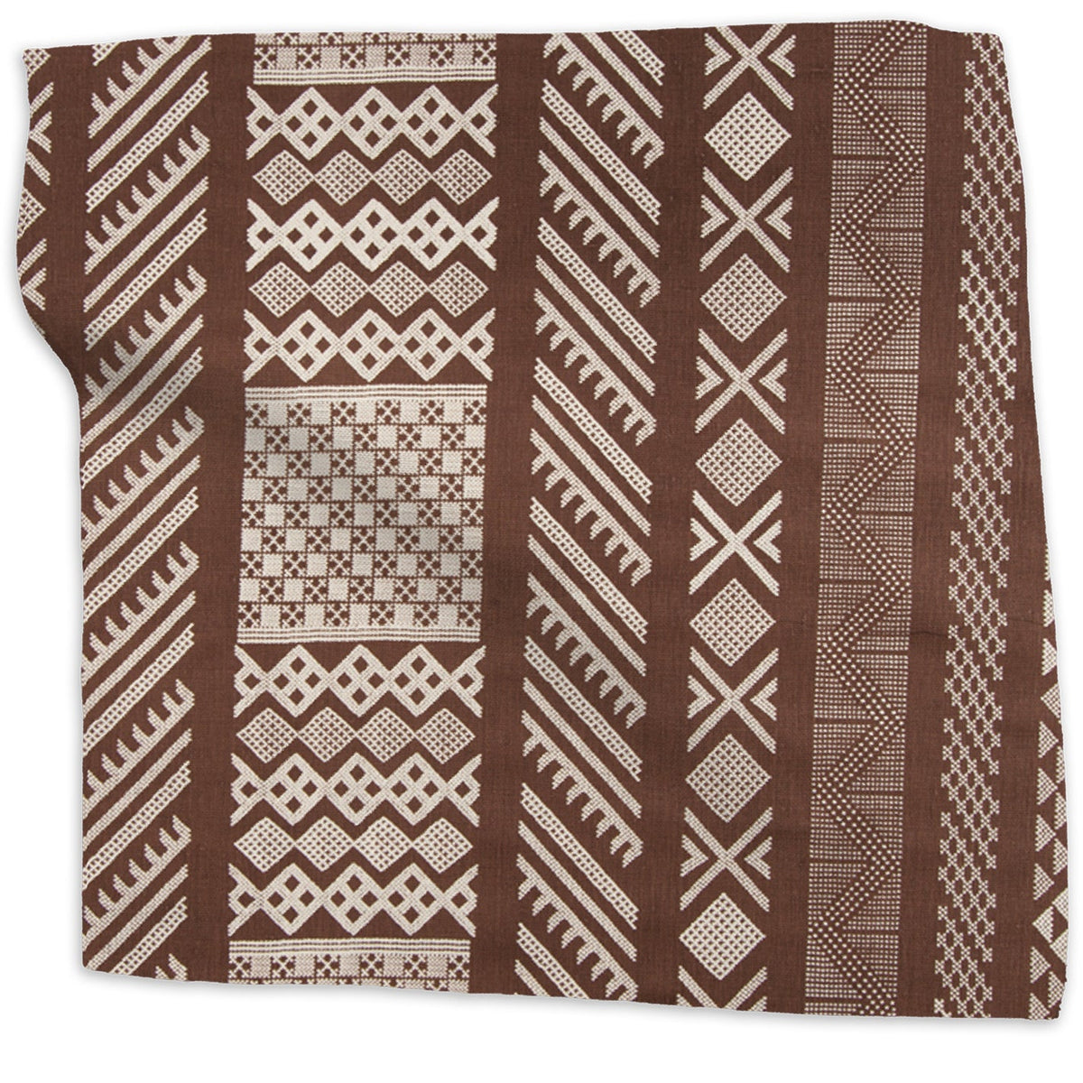 Tangier Natural Fabric by Kathryn M. Ireland in Chocolate Brown/Natural