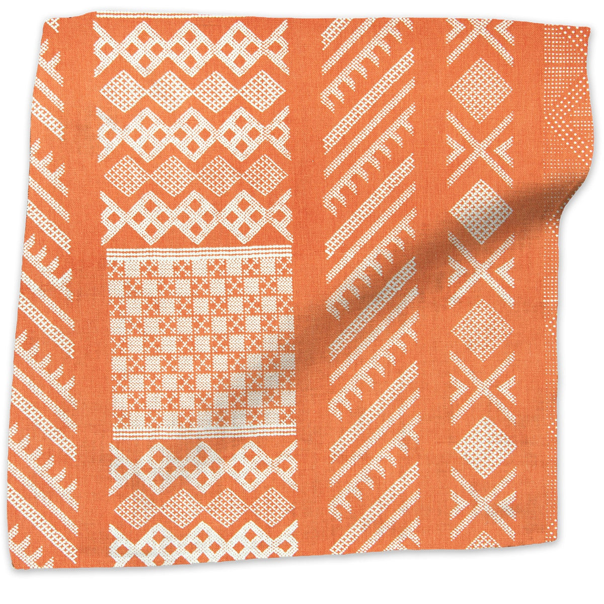 Tangier Natural Fabric by Kathryn M. Ireland in Flame/Natural