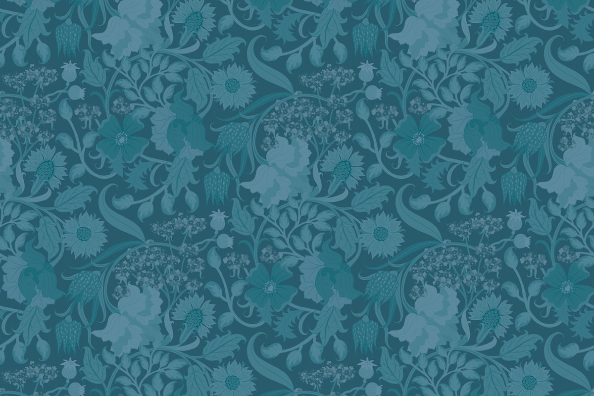 Tansy Teal wallpaper by Hovia