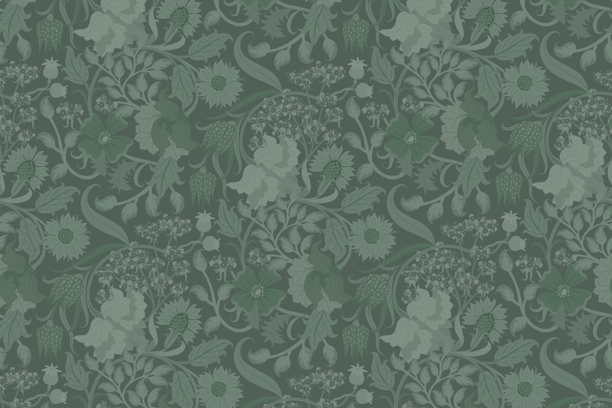 Tansy Emerald wallpaper by Hovia