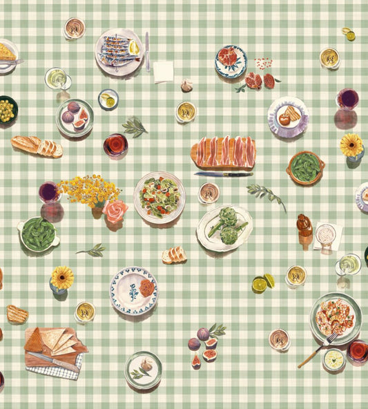Tapeo Vichy Mural by Tres Tintas Green