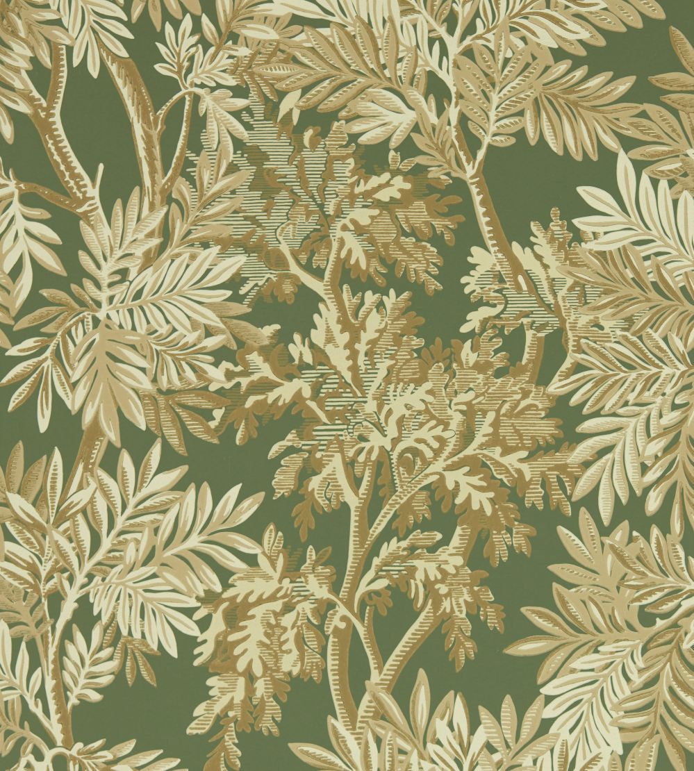 Tapestry Trees Wallpaper by Sanderson Woodland Green