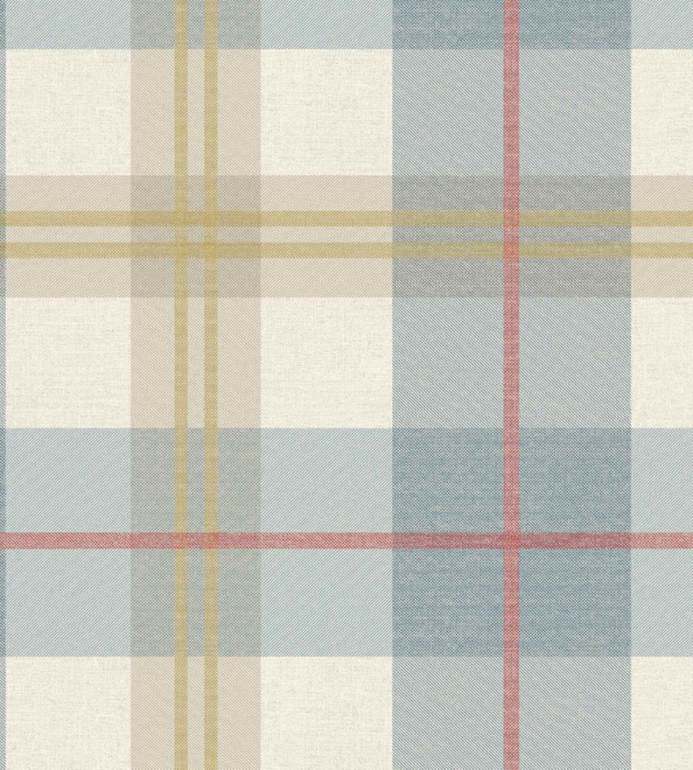 Tartanowski Wallpaper by Woodchip & Magnolia Denim Blue