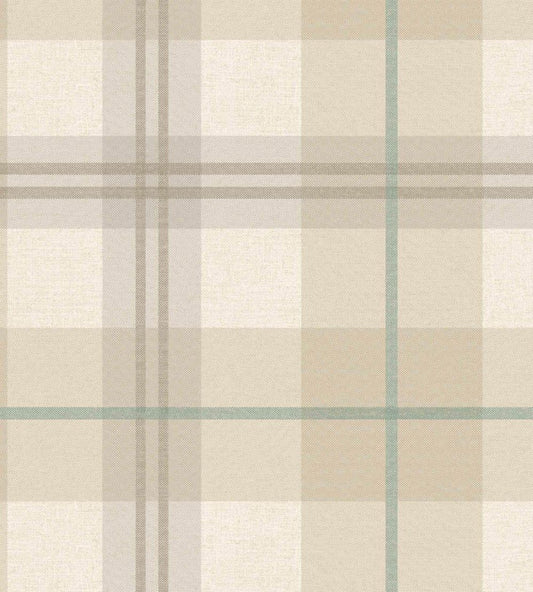 Tartanowski Wallpaper by Woodchip & Magnolia Oat Latte