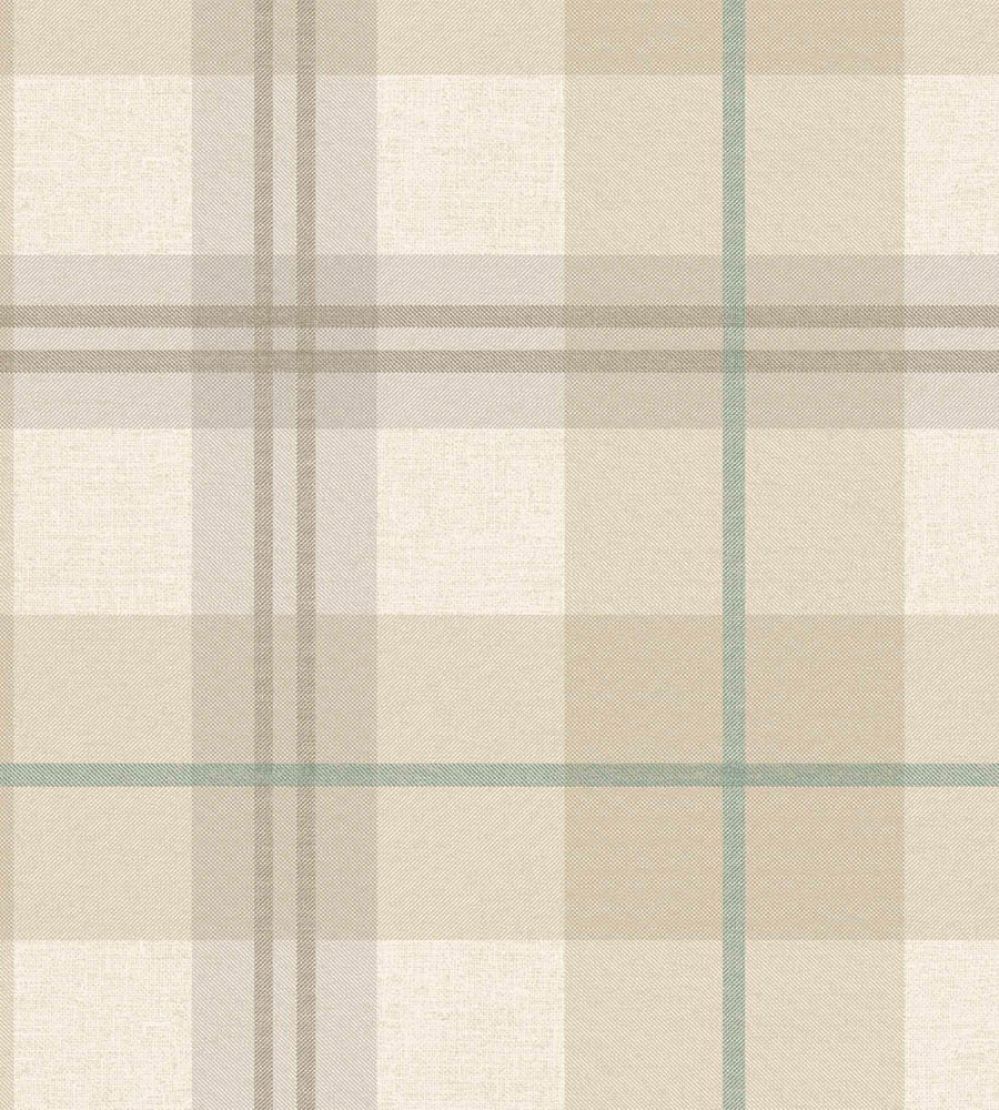 Tartanowski Wallpaper by Woodchip & Magnolia Oat Latte