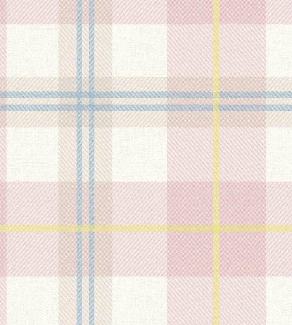 Tartanowski Wallpaper by Woodchip & Magnolia Taffy Pink