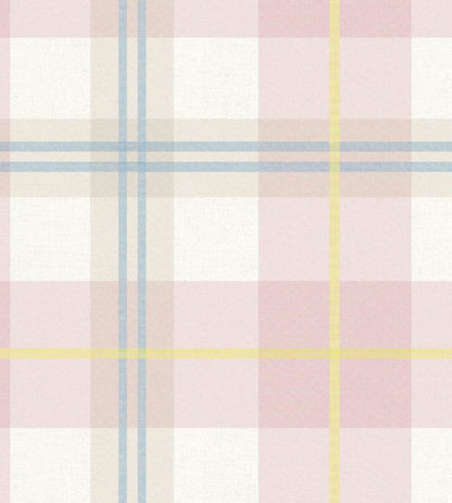 Tartanowski Wallpaper by Woodchip & Magnolia Taffy Pink