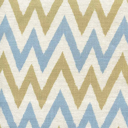 Tashkent II Mini Scale Windsor Blue Taupe (306034F) fabric by Quadrille
