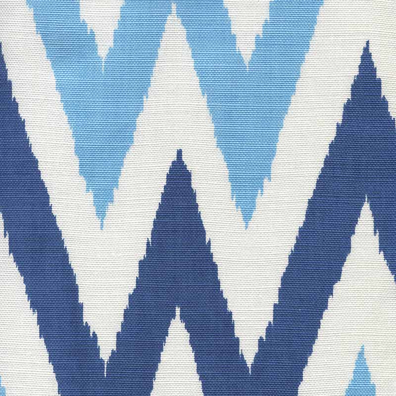 Tashkent II Small Scale Blue Navy Blue fabric by Quadrille
