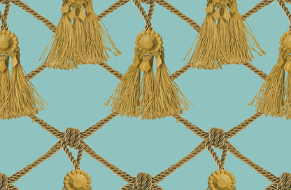 Tassels Soft Turquoise wallpaper by Rebel Walls