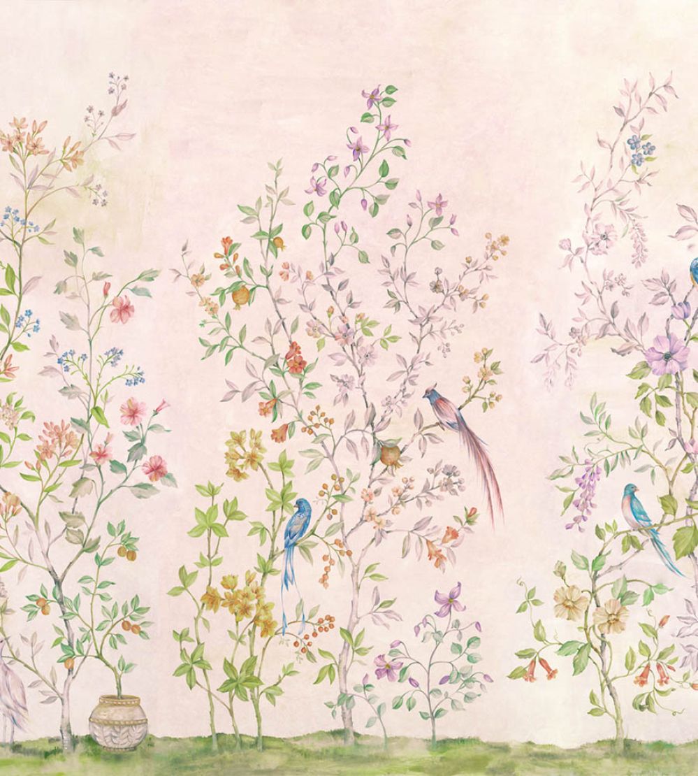 Tea Garden Mural by Coordonne Pink