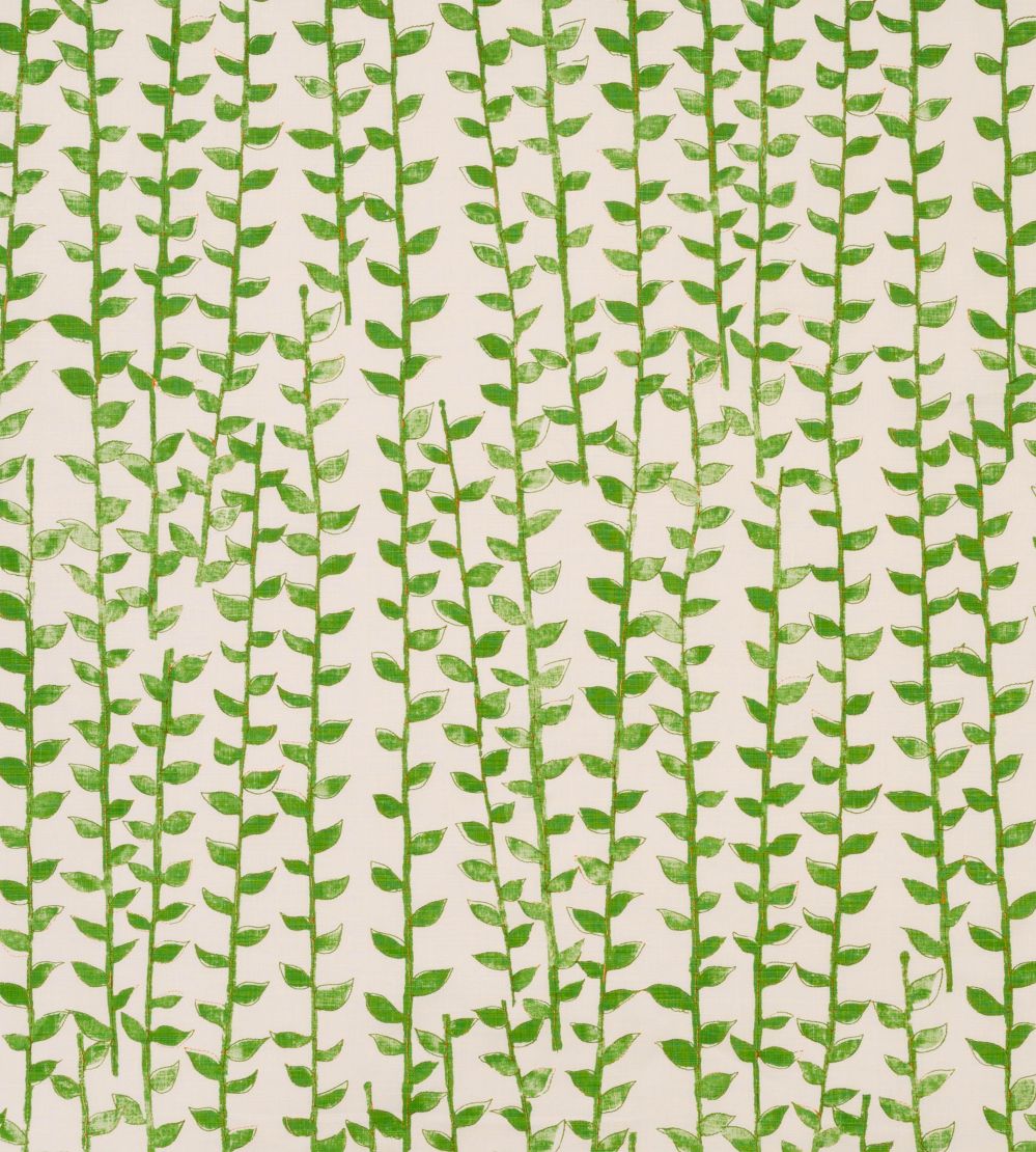Tea Trail Fabric by Christopher Farr Cloth Green