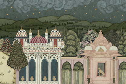 Temple Valley Night mural by Hovia