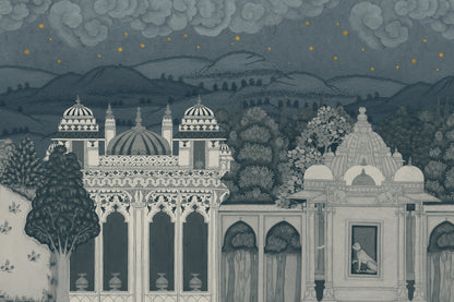 Temple Valley Blue mural by Hovia