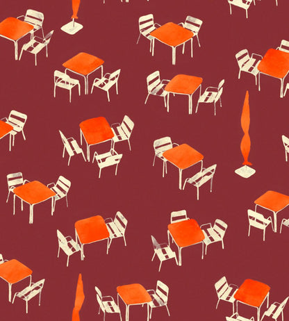 Terraceo Wallpaper by Tres Tintas Garnet
