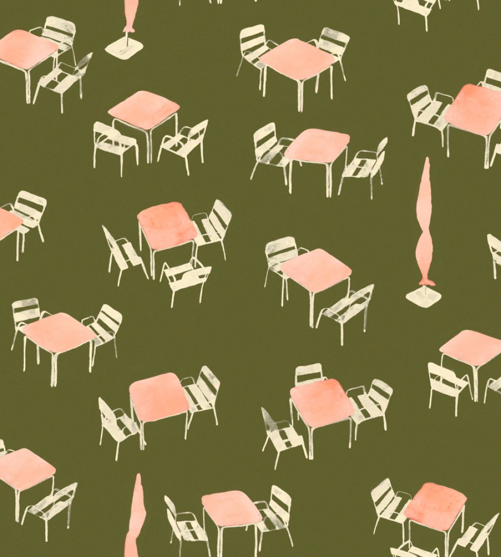 Terraceo Wallpaper by Tres Tintas Green