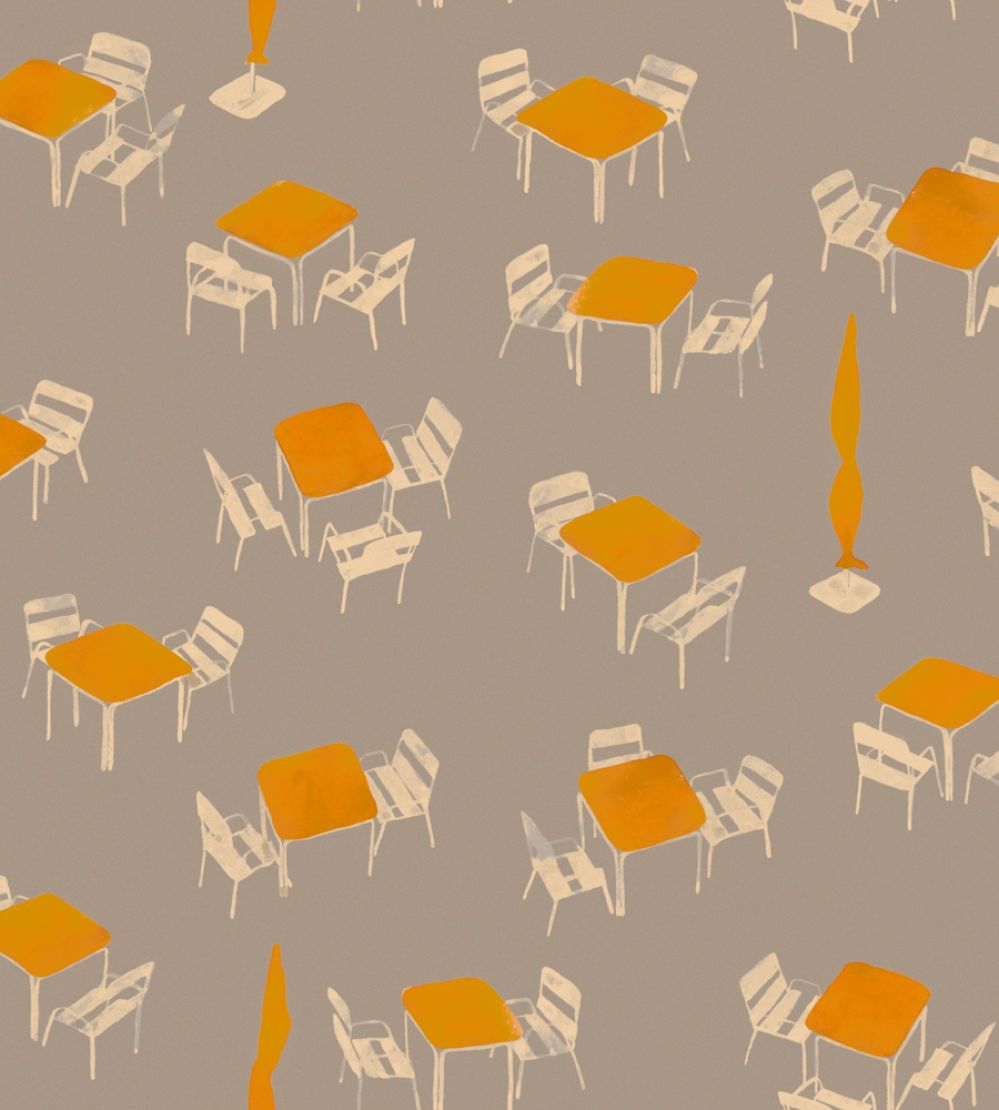 Terraceo Wallpaper by Tres Tintas Grey