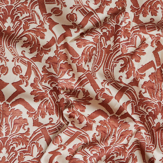 Stockton Linen Fabric by Flora Soames in Terracotta