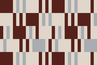 Tessellate Burgundy mural by Hovia