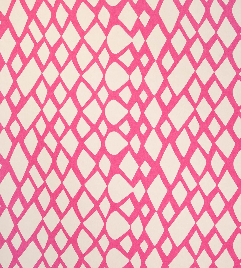 Tesserae Wallpaper by Christopher Farr Cloth Fuchsia