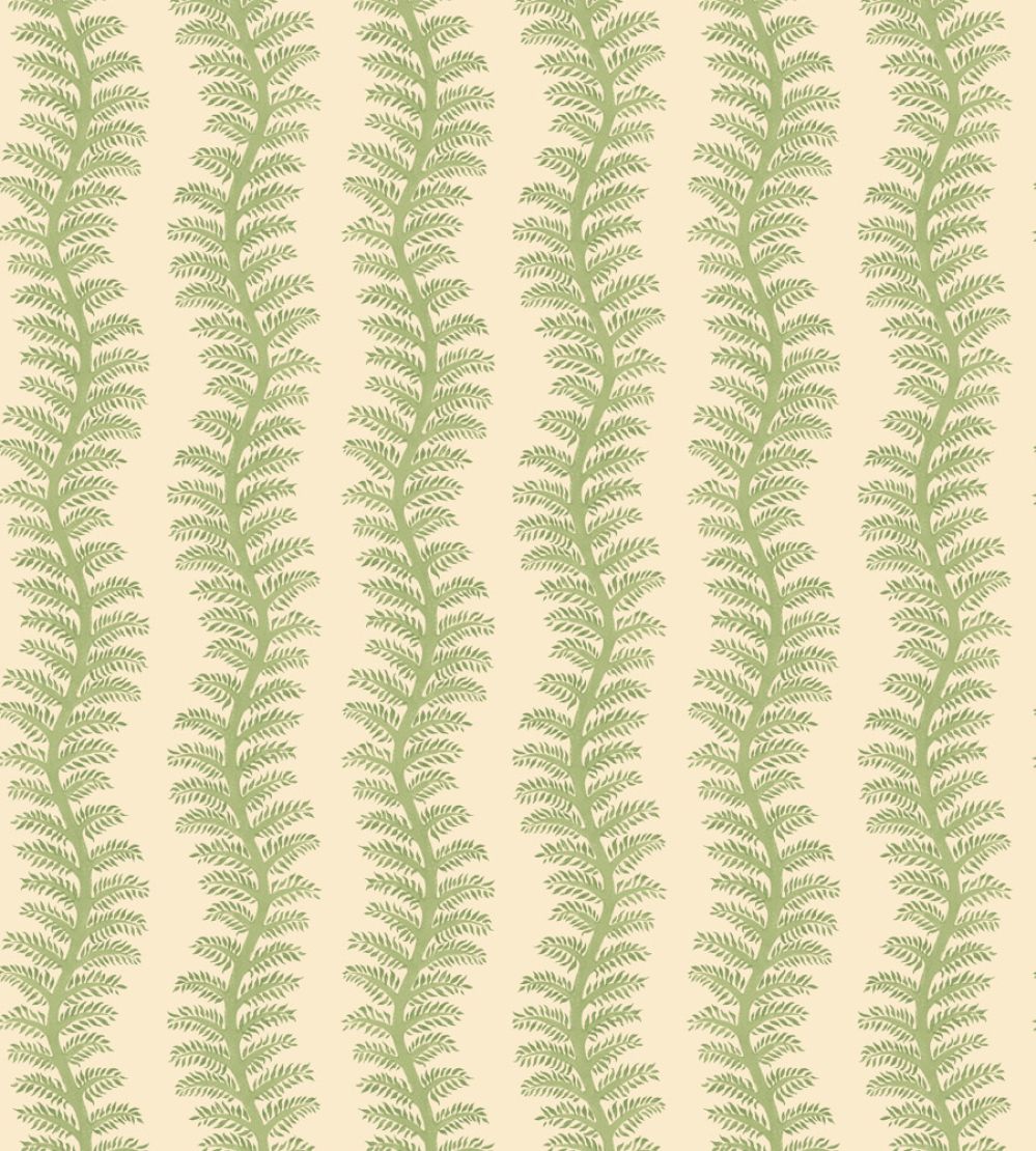 Tetbury Stripe Wallpaper by GP & J Baker Leaf Green