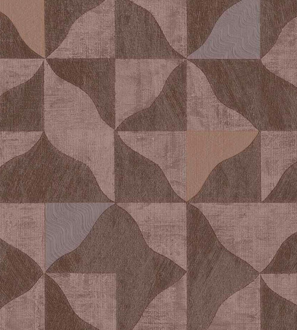 Textured Tiles Wallpaper by Eijffinger Pink/Orange/Terracotta