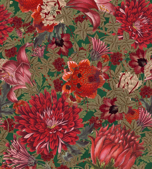 The Flowering Wallpaper by MINDTHEGAP Green
