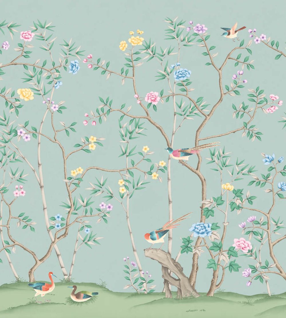 The Garden of Dreams Mural by Woodchip & Magnolia Duck Egg