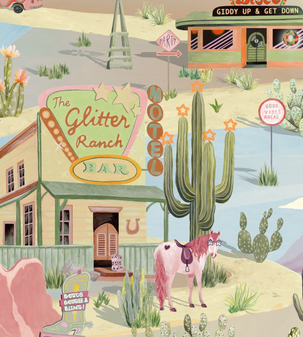 The Glitter Ranch Wallpaper by Brand McKenzie Summer