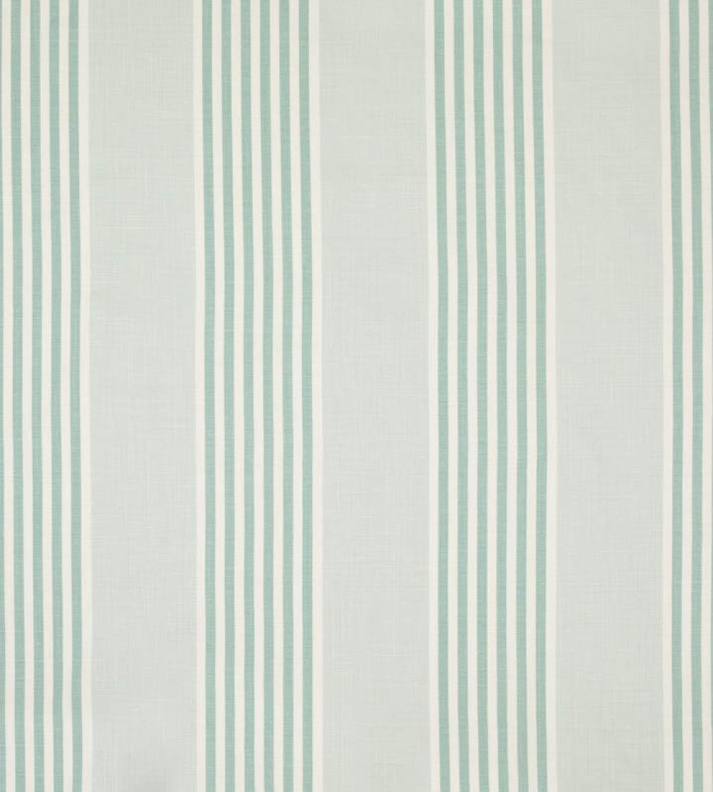 The Hudson Stripe Fabric by Christopher Farr Cloth Aqua
