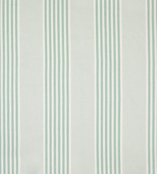 The Hudson Stripe Fabric by Christopher Farr Cloth Aqua